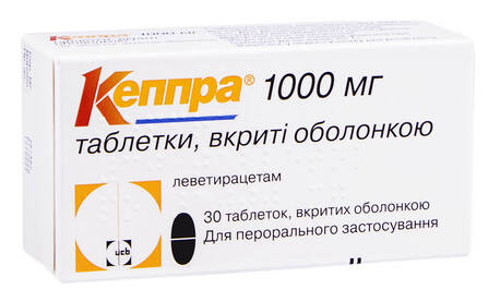 Кеппра таблетки 1000 мг 30 шт