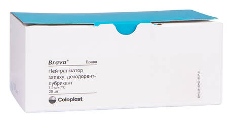 Coloplast Brava Нейтралізатор запаху дезодорант-лубрикант 12060 7,5 мл 20 шт
