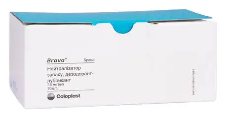 Coloplast Brava Нейтралізатор запаху дезодорант-лубрикант 12060 7,5 мл 20 шт