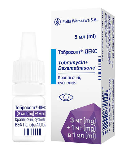 Тобросопт-Декс краплі очні 3,0 мг/1,0 мг 5 мл 1 флакон