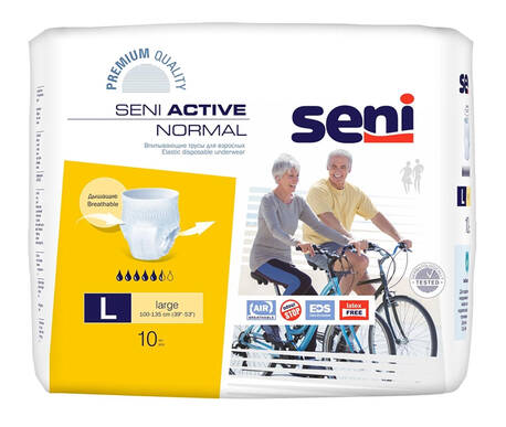 Seni Active Normal Трусики-підгузки для дорослих розмір L 10 шт