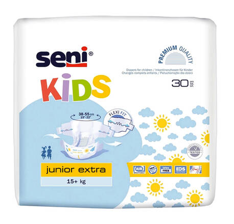 Seni Kids Підгузки для дітей junior Extra 15-30 кг 30 шт loading=