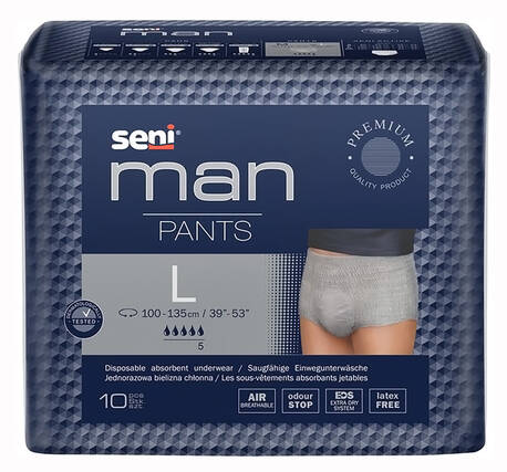 Seni Man Pants Труси-підгузки чоловічі розмір L 10 шт