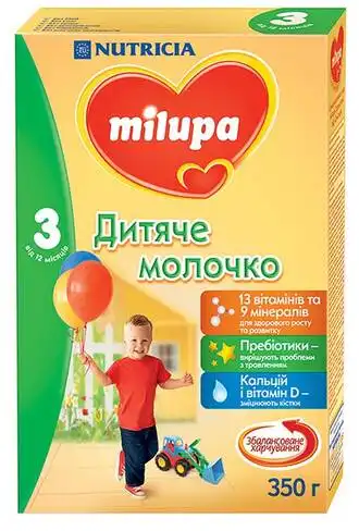 Milupa 3 Дитяче молочко від 12 місяців 350 г 1 коробка