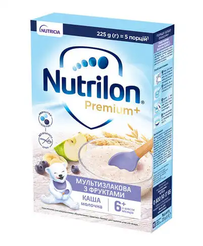 Nutrilon Каша молочна мультизлакова з фруктами з 6 місяців 225 г 1 коробка