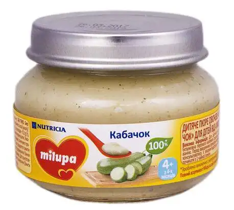 Milupa Пюре Кабачок з 4 місяців 80 г 1 банка