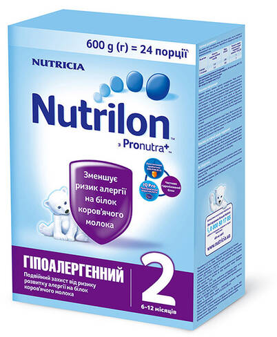 Nutrilon Гіпоалергенний 2 Суміш молочна від 6 місяців 600 г 1 коробка