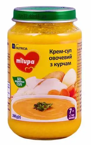 Milupa Крем-суп овочевий з курчам з 7 місяців 200 г 1 банка