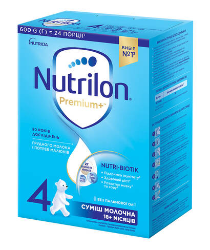 Nutrilon 4 Суміш молочна від 18 місяців 600 г 1 коробка