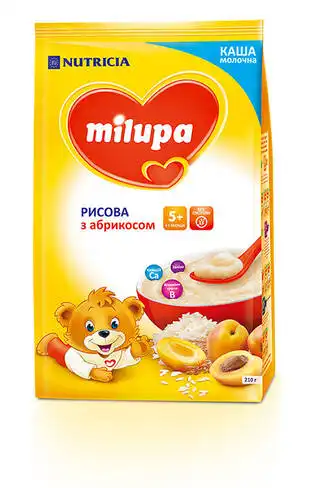 Milupa Каша молочна рисова з абрикосом з 5 місяців 210 г 1 пакет