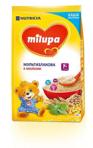 Milupa Каша молочна мультизлакова з мелісою з 7 місяців 210 г 1 пакет