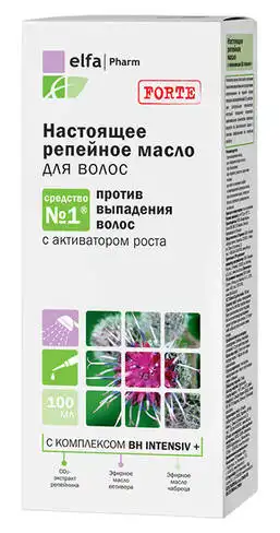 Elfa Олія справжня реп'яхова проти випадіння волосся 100 мл 1 флакон
