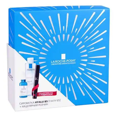 La Roche-Posay Hyalu B5 сироватка 30 мл + міцелярний розчин 200 мл + Toleriane туш для вій 6,9 мл 1 набір