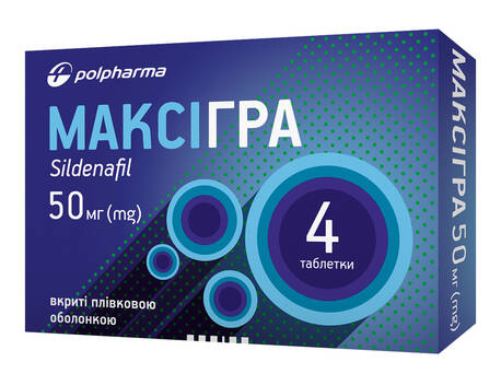 Максігра таблетки 50 мг 4 шт