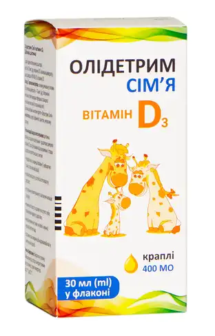 Олідетрим Сім’я вітамін D3 краплі оральні 400 МО 30 мл 1 флакон