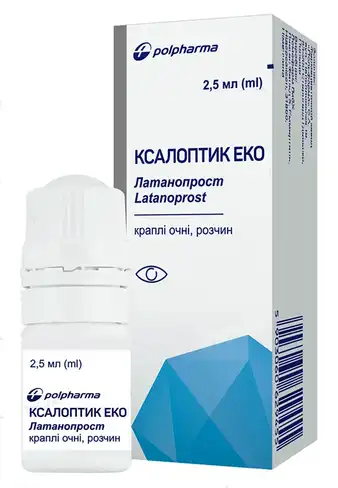 Ксалоптик Еко краплі очні 50 мкг/мл 2,5 мл 1 флакон