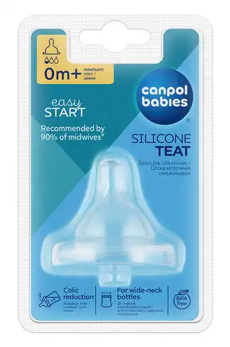 Canpol Babies EasyStart Соска силіконова до пляшечок з широким отвором міні від 0 місяців 21/719 1 шт