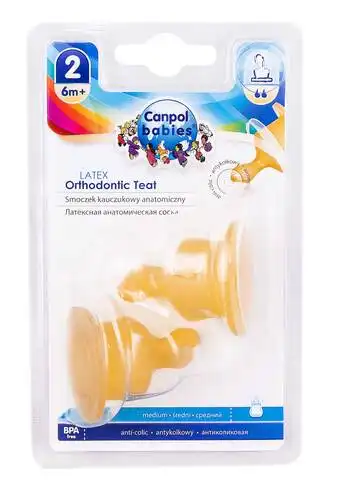 Canpol Babies Соска латексна анатомічна середній поток 23/101 2 шт