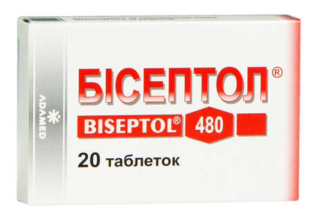 Бісептол таблетки 400 мг/80 мг 20 шт