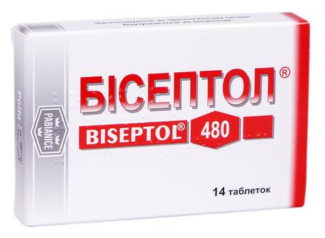 Бісептол таблетки 400 мг/80 мг  14 шт