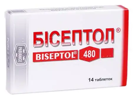 Бісептол таблетки 400 мг/80 мг 14 шт