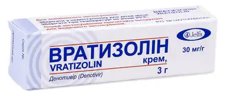 Вратизолін крем 30 мг/г 3 г 1 туба