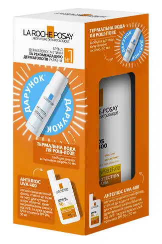 La Roche-Posay Anthelios UVA 400 Флюїд легкий сонцезахисний SPF50+ 50 мл + Термальна вода 50 мл 1 набір