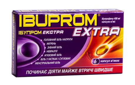 Ібупром Екстра капсули 400 мг 6 шт loading=