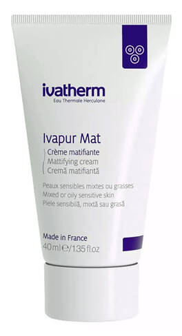 Ivatherm Ivapur Mat крем матуючий для комбінованої або масної шкіри 40 мл 1 туба loading=