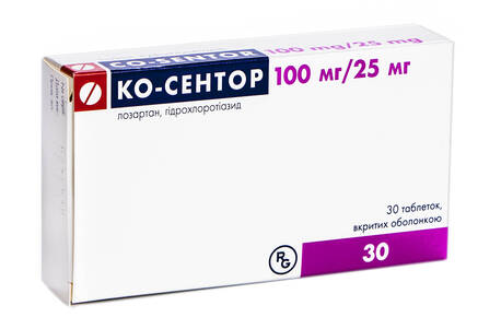 Ко-сентор таблетки 100 мг/25 мг 30 шт