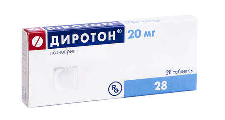 Диротон таблетки 20 мг 28 шт