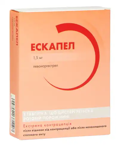 Ескапел таблетки дисперговані 1,5 мг 1 шт