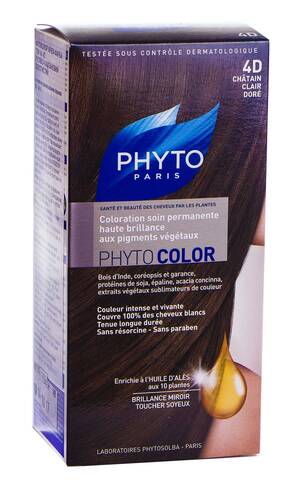 Phyto Phytocolor Крем-фарба 4D русяво-каштановий золотистий 100 мл 1 комплект