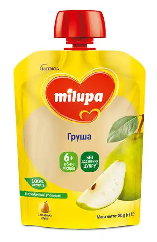 Milupa Пюре Груша з 6 місяців 80 г 1 пауч