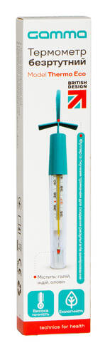 Gamma Thermo Eco Термометр медичний скляний безртутний 1 шт loading=