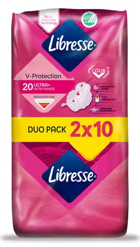 Libresse Нормал Прокладки гігієнічні ультратонкі Дуо 20 шт