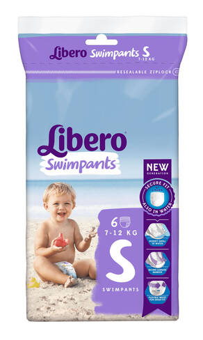 Libero Swimpants Small Підгузки-трусики для плавання 7-12 кг 6 шт