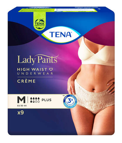 Tena Lady Pants Plus Труси-підгузки для жінок розмір M бежеві 9 шт