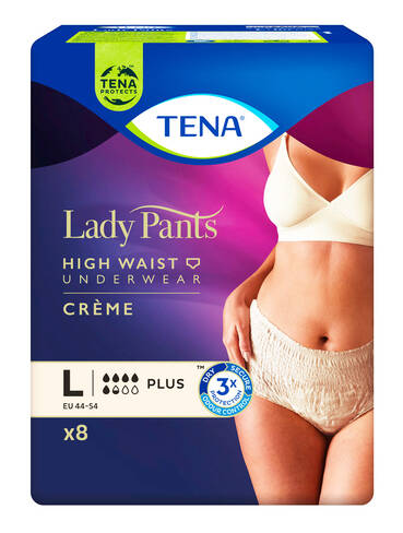 Tena Lady Pants Plus Труси-підгузки для жінок розмір L бежеві 8 шт