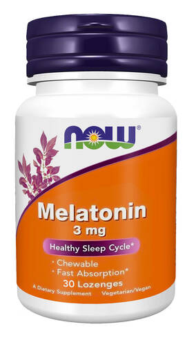 NOW Мелатонін веганські капсули 3 мг 30 шт loading=