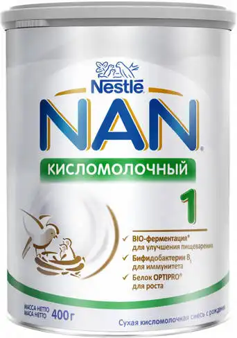 NAN Кисломолочний 1 Суха дитяча молочна суміш з народження 400 г 1 банка