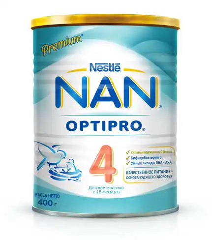 NAN Optipro 4 Суха молочна суміш для дітей від 18 місяців 400 г 1 банка