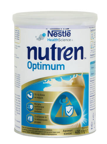 Nestle Нутрен Оптімум Клінічне харчування з ароматом ванілі від 4 років 400 г 1 банка loading=