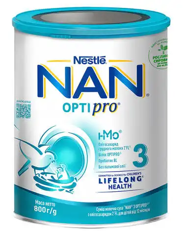 NAN Optipro 3 Суха дитяча молочна суміш від 12 місяців 800 г 1 банка