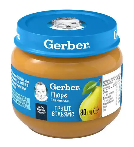 Gerber Пюре Груші Вільямс з 6 місяців 80 г 1 банка