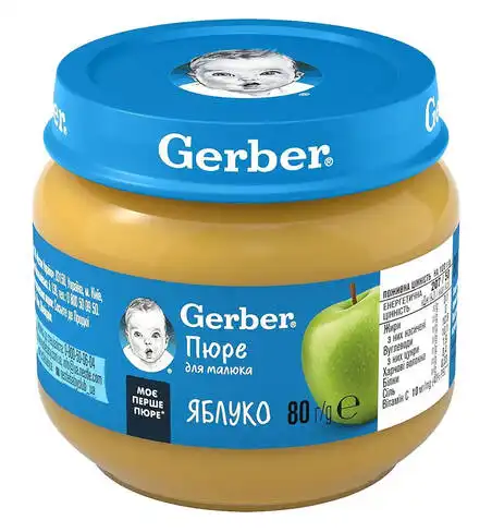 Gerber Пюре Яблуко з 6 місяців 80 г 1 банка