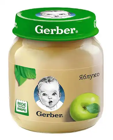 Gerber Пюре Яблуко з 6 місяців 130 г 1 банка