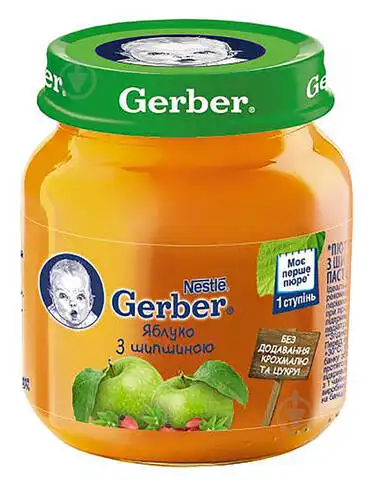 Gerber Пюре Яблуко з шипшиною з 6 місяців 130 г 1 банка