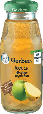 Gerber Сік яблучно-грушевий з 6 місяців 175 мл 1 банка