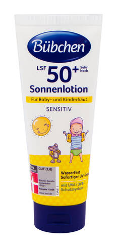 Bubchen Sensitive Сонцезахисне молочко дитяче SPF50+ 100 мл 1 туба